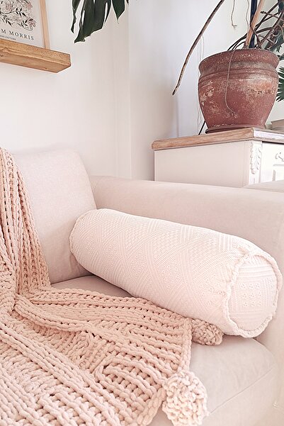 Realhomes Cylinder Handmade Natural Buldan Cloth Authentic Organic Cotton Inner Padded Throw Pillow Cover
