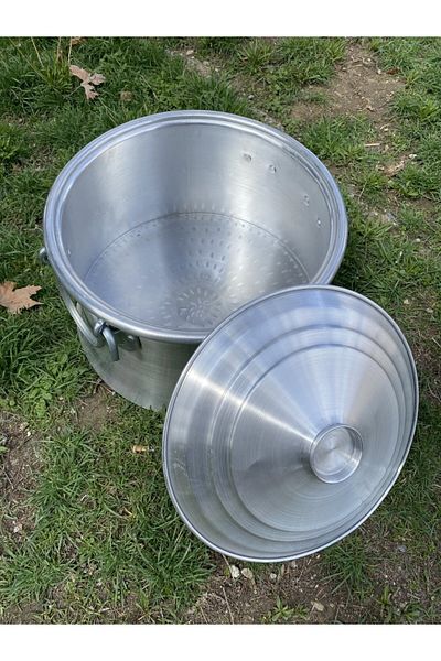 RENK YAPI RÜYASI Arabian Cauldron with Lid Aluminum Big Head for Cooking, Good Quality Height: 28cm Diameter: 50 Cm