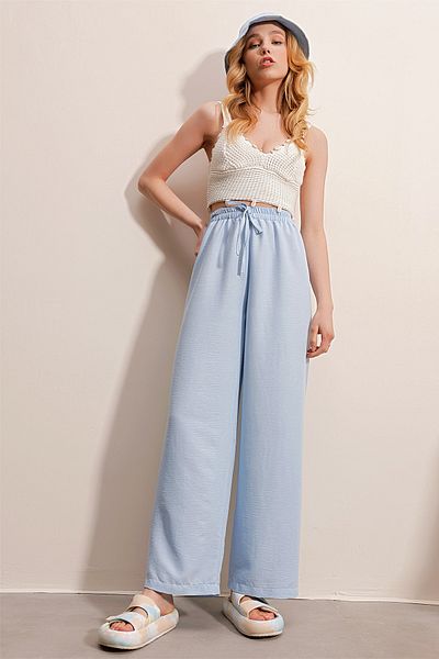 Trend Alaçatı Stili Hose - Blau - Relaxed