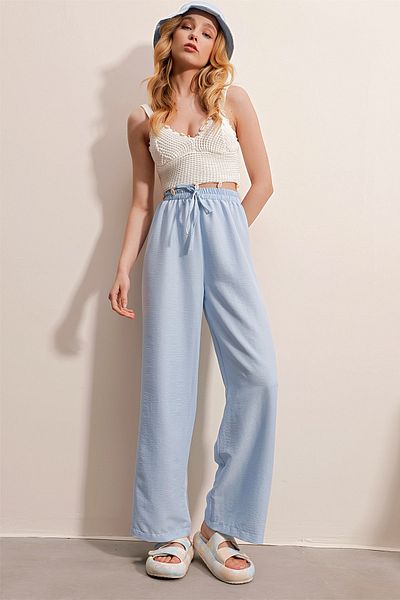 Trend Alaçatı Stili Hose - Blau - Relaxed