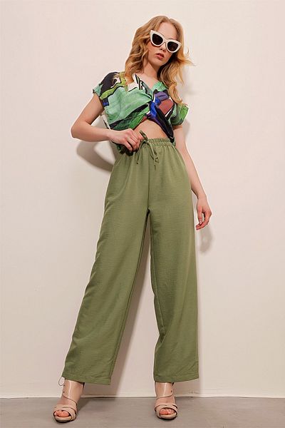 Trend Alaçatı Stili Hose - Khaki - Relaxed