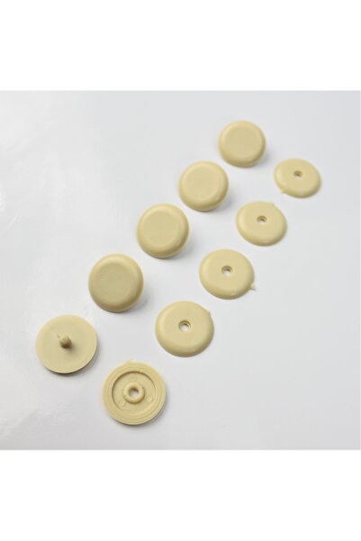 Genel Markalar 5li Set- Krem Renk Emniyet Kemeri Klipsi Düğmesi Stop Düğme Toka