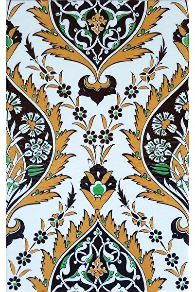 Armada Çini 25x40 Cm Sp 417 Sarı Göbekli Kütahya Iznik Çini Karo