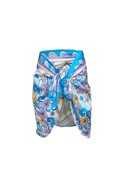 Bolder Hailey Blue Ethnic Short Pareo
