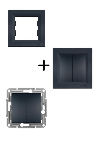 SCHNEIDER Asfora Anthracite Vavien+Vavien - عاكس مؤطر