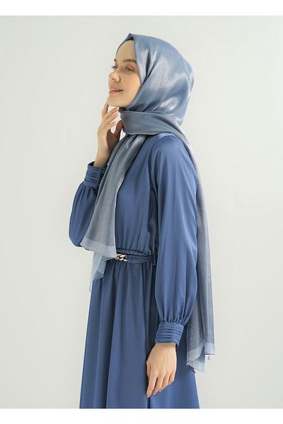 ARMANDA Pearl Series Shawl - New Season Double Color Headscarf Scarf Jeans Blue Shawl