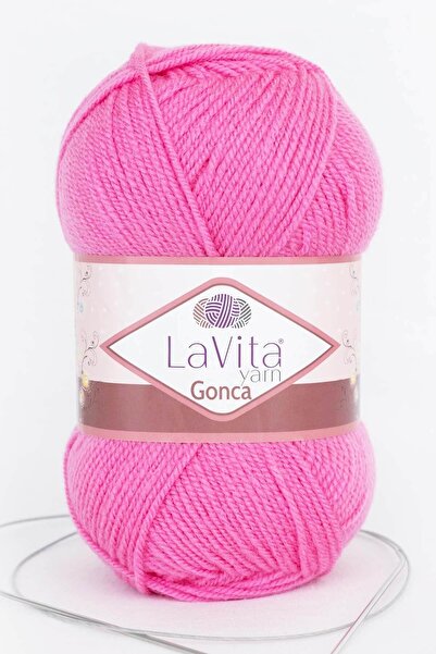 LaVita Yarn Ață de tricotat manuală Gonca Taka Yarn (4020-roz ortanca)