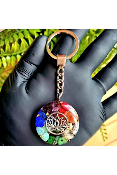 Singincraft 7 شقرا لوتس أورجونيت - سلسلة مفاتيح (منتجات مصممة يدويًا)