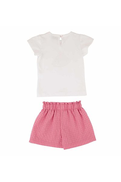 best kids Baby Girl White-fuchsia Shorts Set
