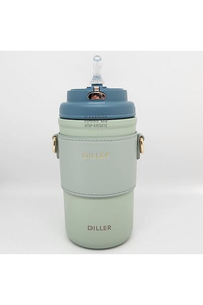 DILLER 8990 580ml Light Green New Series Thermos with Carrying Strap
