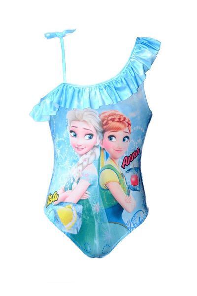 Rs Ramuni Costum de baie pentru fete Elsa și Anna Costum de baie cu imprimeu digital pentru piscină