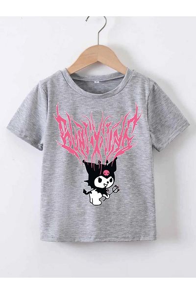 Machetta Tricou pentru copii oversize din bumbac imprimat Bad Cat