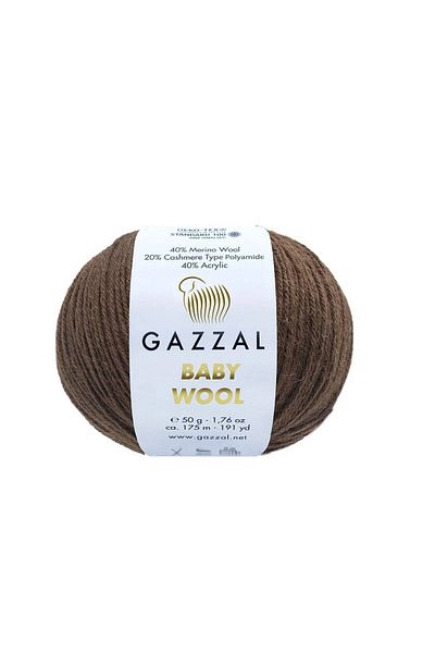 Gazzal Mlvx Gazzal Baby Wool Hand Knitted Impi - Καφέ 807 Blsm