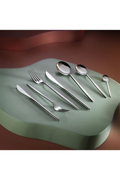 Arsel Teos Simple 12 Person 84 Piece Cutlery Set