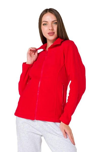Şensel Women's Fleece Coat, Red -99E302- with Pockets, Outdoor