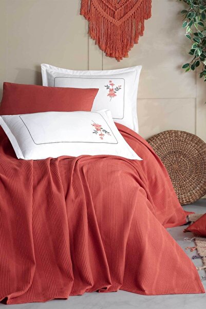 Elart Σετ Βαμβακερό Πικέ Διπλό 6 Τεμάχια Flores Cinnamon