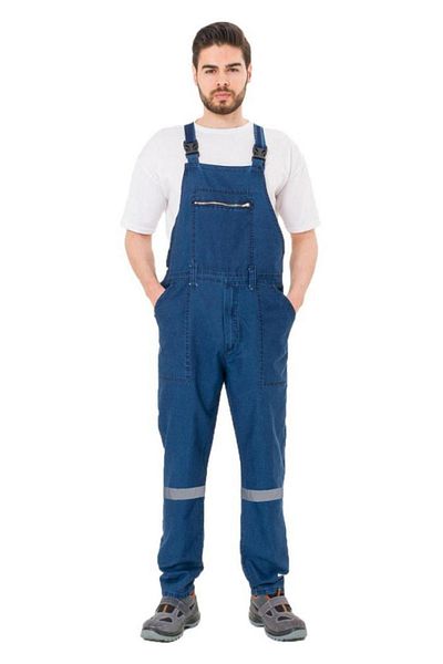 Şensel Salopetă de grădinărit din denim de vară reflectorizant, bleumarin-8e2045-