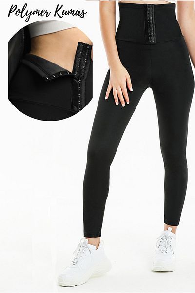 baruccafashion Thermal-Sauna-Korsett-Leggings mit Agraf/Schnalle