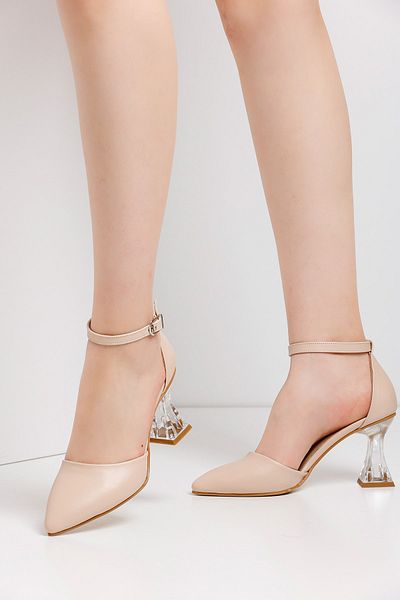 FORS SHOES Women's Skin Beige Skin Classic Heeled Shoes 7.5 Cm