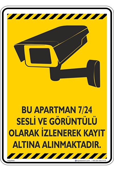 25x35cm/Label/This Apartment is Recorded 24/7 with Audio and Video/v2