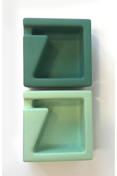 Studio Ays Turkuaz Beton Kül Tablası 2'li Set