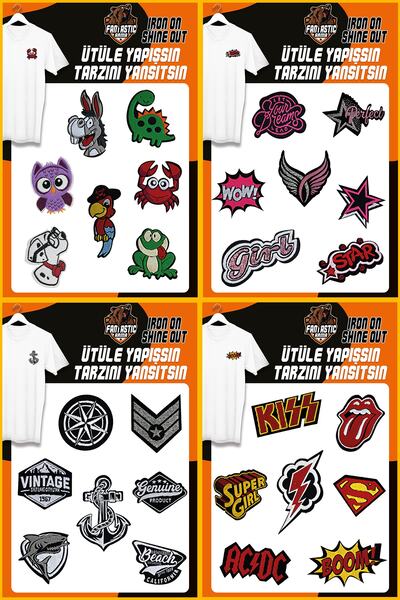 FANTASTIC ARMA Σετ καμπάνιας με επίσημη σήμανση που κολλάει με σιδέρωμα: Παπα...