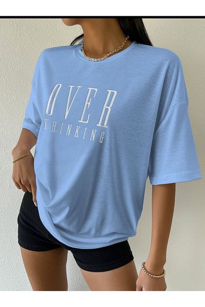 BENROMA 1 προϊόν είναι δώρο για αγορές 6 και άνω του Over Thinking Printed Oversize Unisex T-shirt