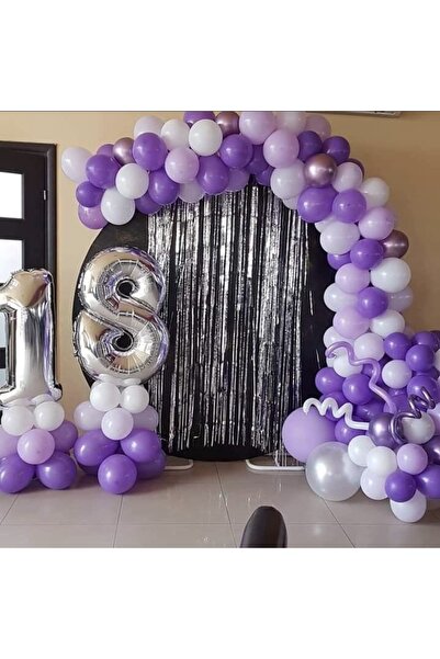 MERİ PARTİ مجموعة بالونات عيد الميلاد من رقائق الفويل لمدة 18 عامًا