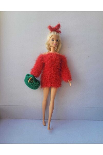 Zekids Barbie Bebek Için Sadece El Örgüsü Elbise Ve Çanta Gönderilmektedir. Barbie Bebek Dahil Değildir.
