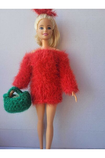 Zekids Barbie Bebek Için Sadece El Örgüsü Elbise Ve Çanta Gönderilmektedir. Barbie Bebek Dahil Değildir.