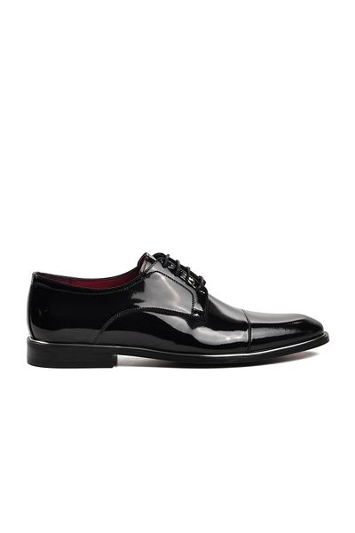 Pierre Loti 0111 Black Patent Leather Inside and Outside Genuine Leather Men's Classic Shoes