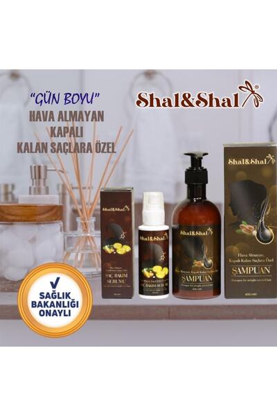 Shal&Shal مجموعة شامبو ومصل الشعر بزيت الأرغان وفيتامين E المعجزة