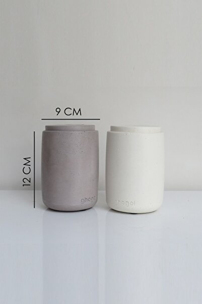 Ghogol Home Bole Countertop Concrete Tea Jar
