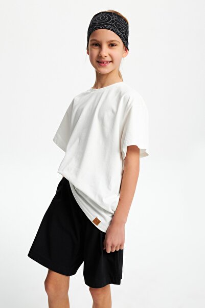 Babygiz Pantaloni scurți din bumbac pieptănat tricou Bandana Set 3 piese pent...