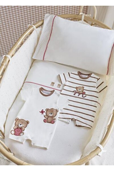 MAYORAL طفل رضيع طقم بني من 2 جمبسوت بني