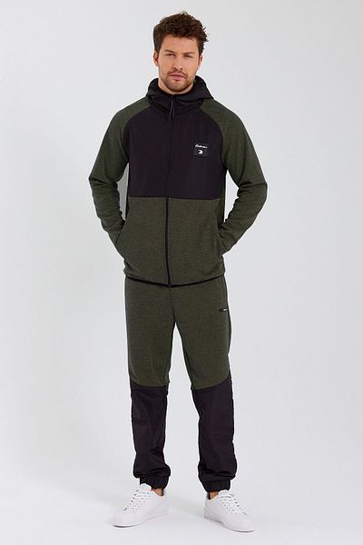 Adams Νέο Σετ ανδρικής φόρμας με κουκούλα Shield Khaki