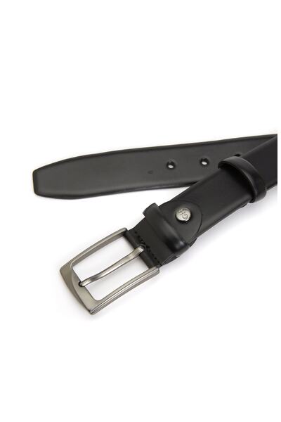 George Hogg Siyah Erkek Deri Kemer