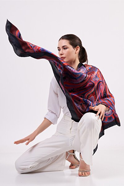 Nomads Felt Pure Silk Shawl Scarf| 140 cm| Etro Pattern 4