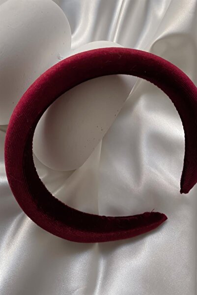 mylove Burgundy Curved Velvet Crown