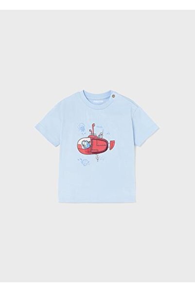 MAYORAL Erkek Bebek Mavi T-shirt Kısa Kol