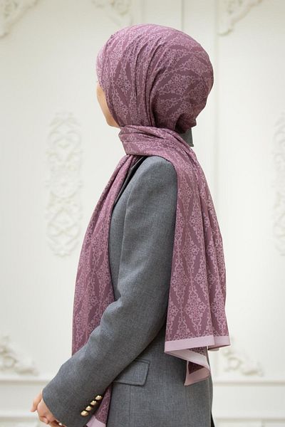 Vissona Γυναικεία Luxury Medina Silk Shawl Powder-9