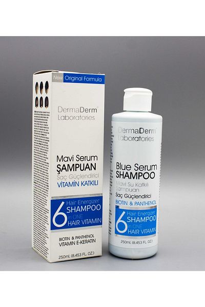 DermaDerm Vitamin Hair Care - Blue Shampoo 250 ml