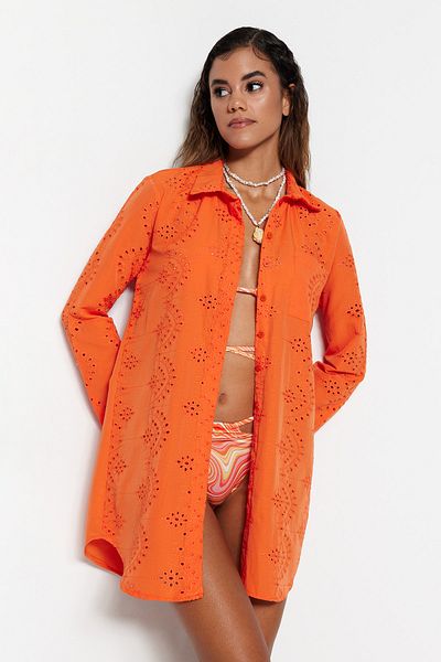 Trendyol Collection Cămașă țesută cu flori de rodie TBESS21GO1130