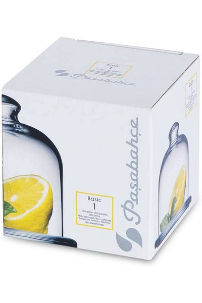 Paşabahçe Lemon Storage Container with Glass Lid