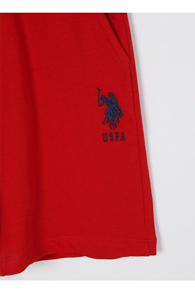 U.S. Polo Assn. Lastikli Bel Standart Kırmızı Erkek Çocuk Şort Pareıy023