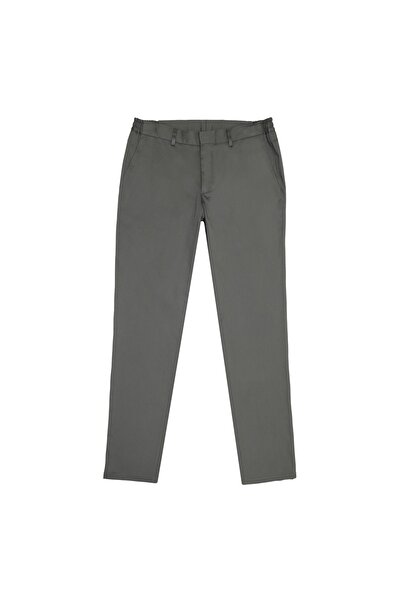 ALTINYILDIZ CLASSICS Normal Waist Narrow Leg Slim Fit Dark Gray Men's Trouser...