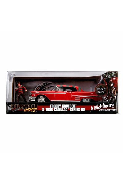 Simba Freddy Krueger 1958 Cadillac Model 62 Metal Model Car 1 To 24 Scale