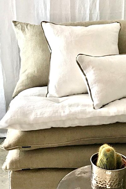 miyolin Keten Koltuk Pedi, Yıkanabilir Şilte, Keten Koltuk Minderi, Elyaf Dolgulu Koltuk Örtüsü, 150x70