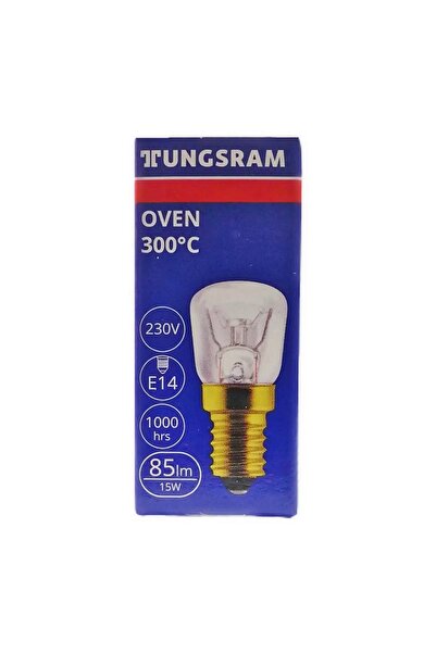 TUNGSRAM 5 Adet Fırın Ampulü 15w E14 Duy 300 Dereceye Dayanıklı Fırın