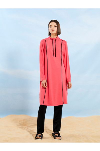 LC Waikiki Γυναικείο μαγιό Hijab με ψηλό γιακά μονό μακρυμάνικο